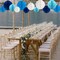 12Pcs White Blue Paper Honeycomb Flower Balls 6'' 8'' 10'' Decorative Tissue Honeycomb Balls Paper Pom Poms Hanging Flower Balls Craft Kit for Wedding Nursery Room Home Party Décor
